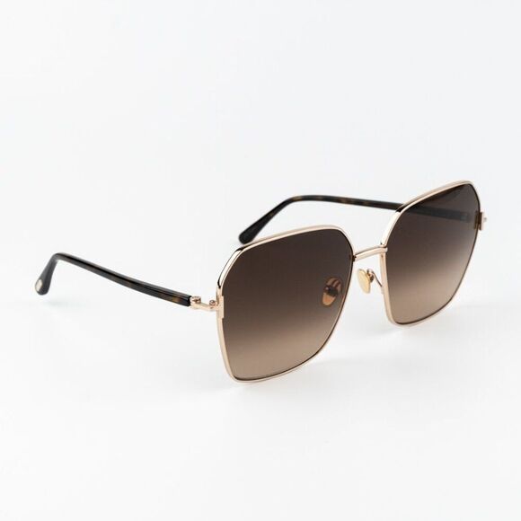 Tom Ford CLAUDIA-02 Women Sunglasses Gold Brown Gradient Square FT0839 52F NEW main image 7